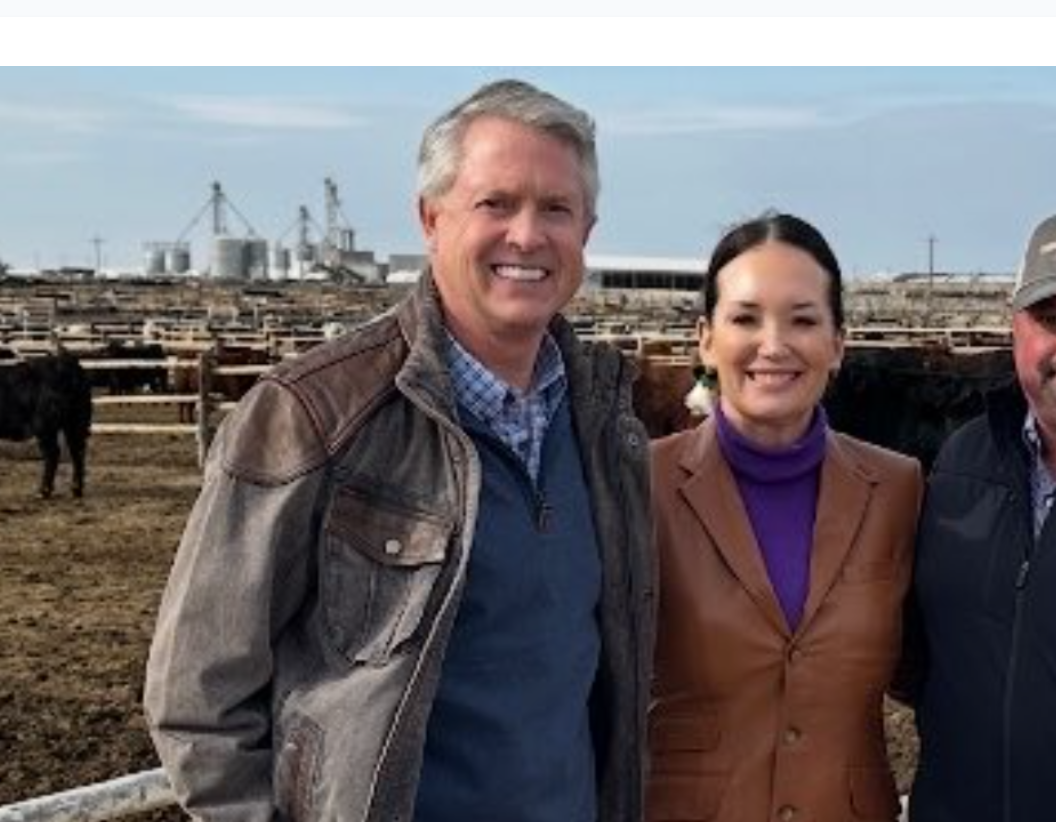 -Senator Marshall and Ag Secretary Brooke Rollins in southwest Kansas in Feb. 2025- photo from Marshall's social media page