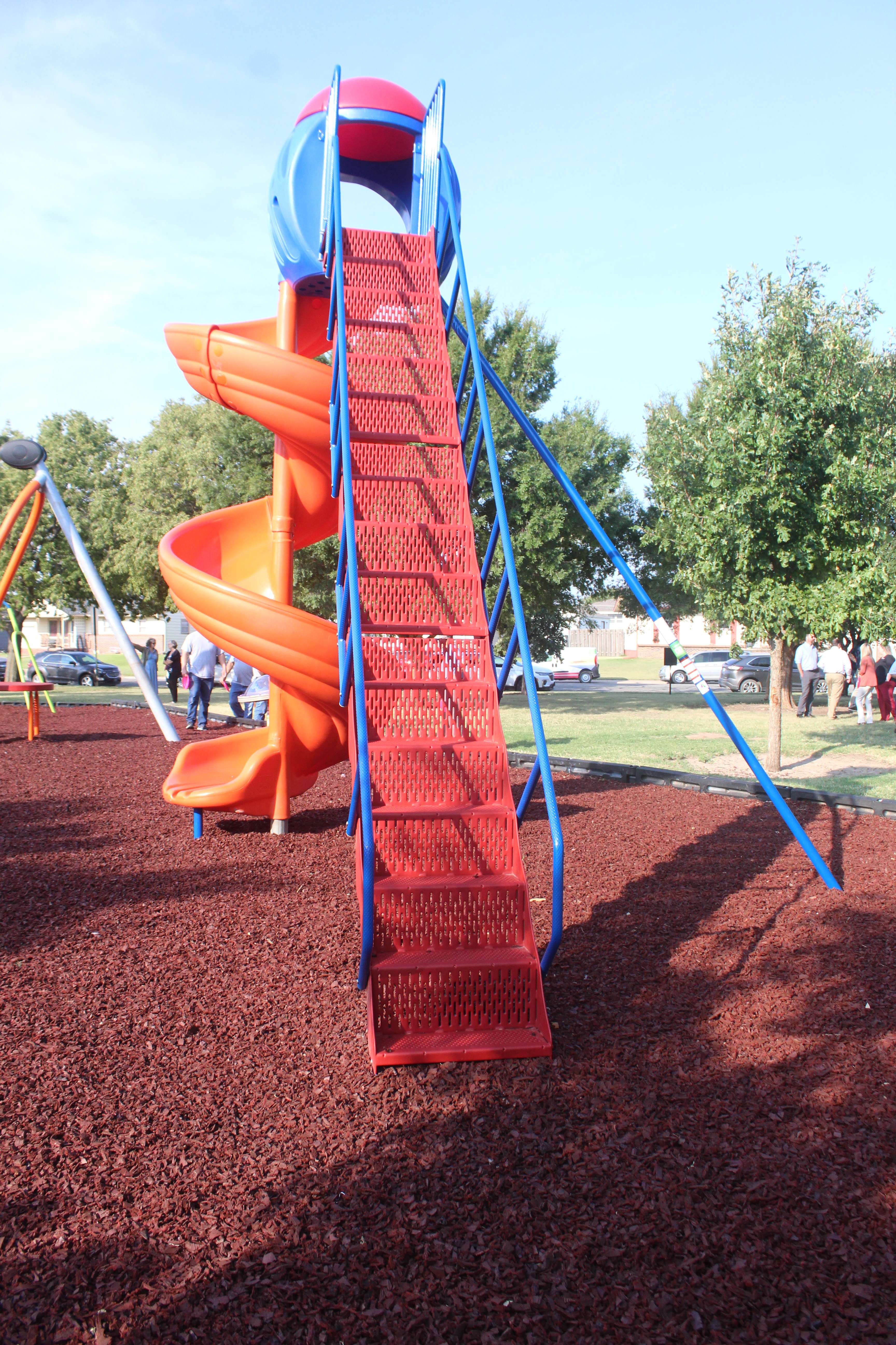 A new 23-foot slide at Sunrise Park. Photo by Cristina Janney/Hays Post