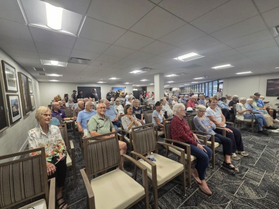 More than 100 residents, prospective residents, family members, and friends gathered at Salina Presbyterian Manor to meet PMMA President Courtney Plantz and hear her vision for the future of the organization - Photo, <i>Salina Presbyterian Manor</i>