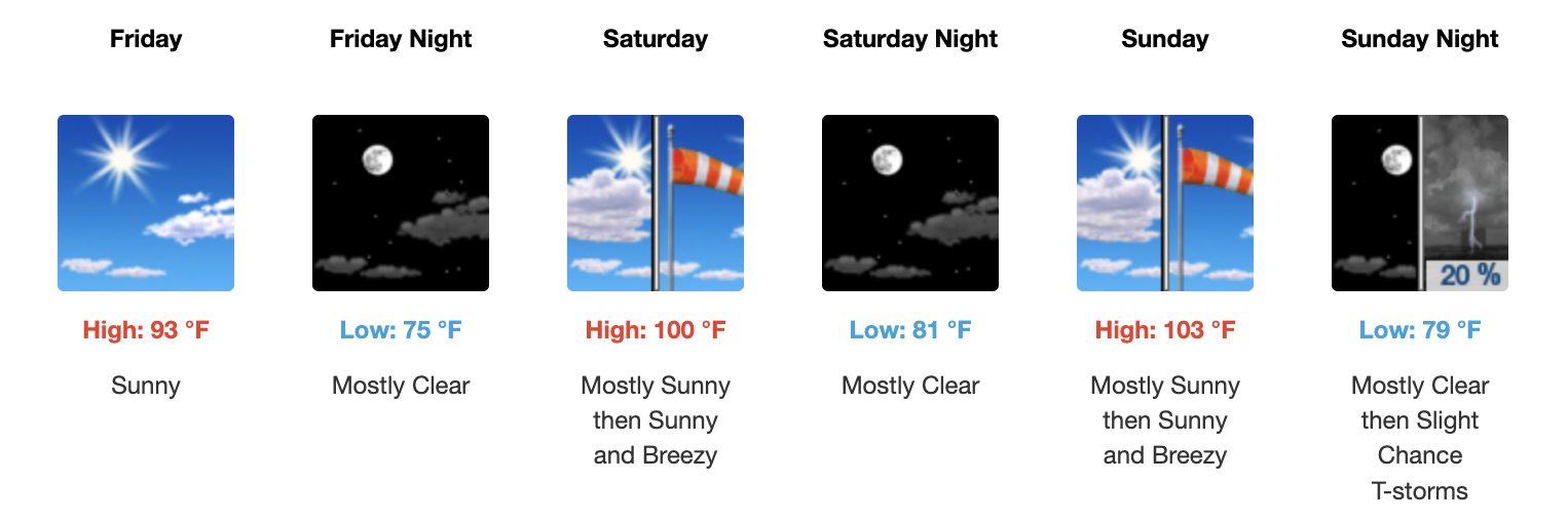 Three day weather forecast Salina, August 28 - August 30 - US National Weather Service