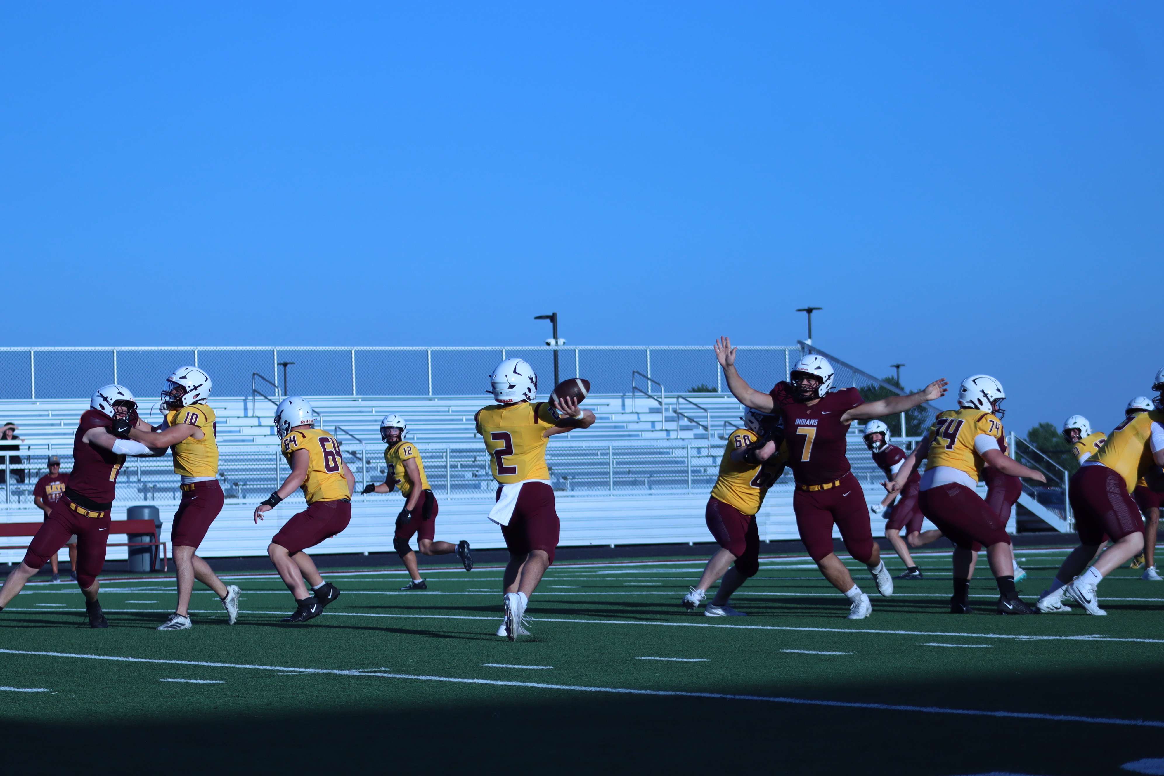 (2) Joey Dintino airs one out as (7) Tanner Geist closes in.