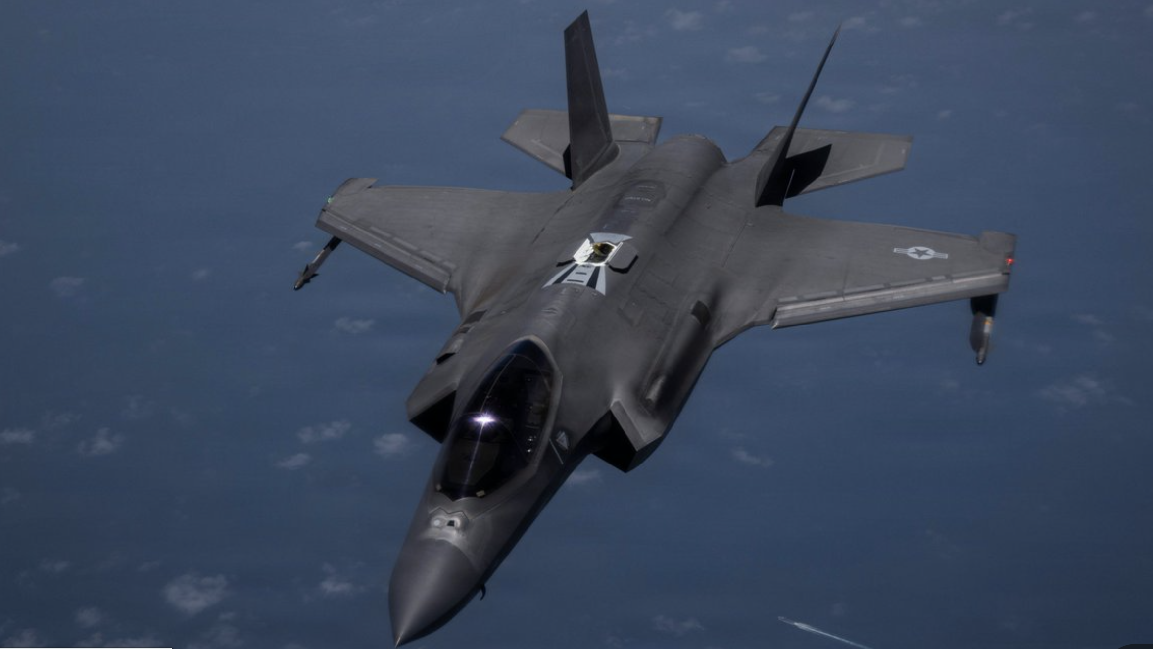 File ph oto A U.S. Air Force F-35A stealth fighter jet flies over regional waters while patrolling the skies in the Middle East.- U.S. Central Command