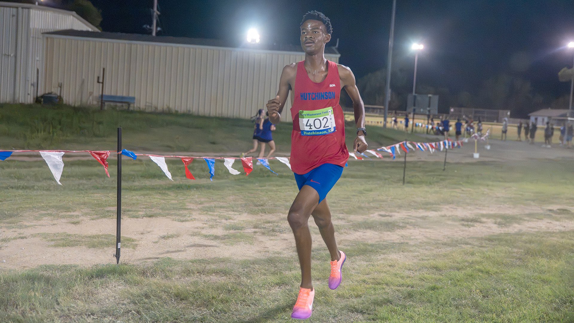 Freshman Letsepa Prince Madume earned KJCCC Men's Cross Country Runner of the Week honors on Tuesday after winning the Terry Masterson Twilight Classic last Thursday at Fun Valley. (Andrew Carpenter/Digital Fox Photography)
