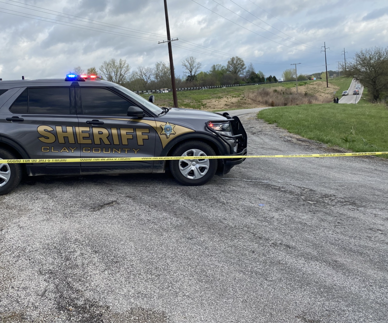 Deputies on the scene of the fatal hit and run- Clay County Sheriff