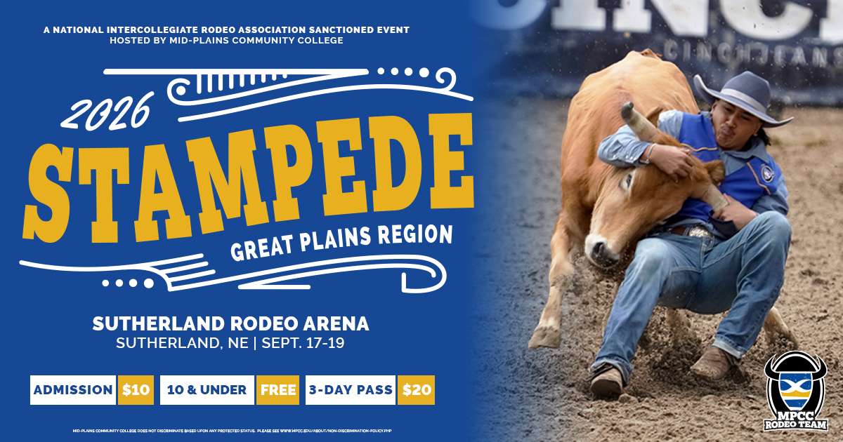 MPCC’s Kahiwa Augustiro wrestles a steer during the 2025 Stampede. This year’s Stampede will be held at the Sutherland Rodeo Arena Sept. 17-19. (Courtesy MPCC)
