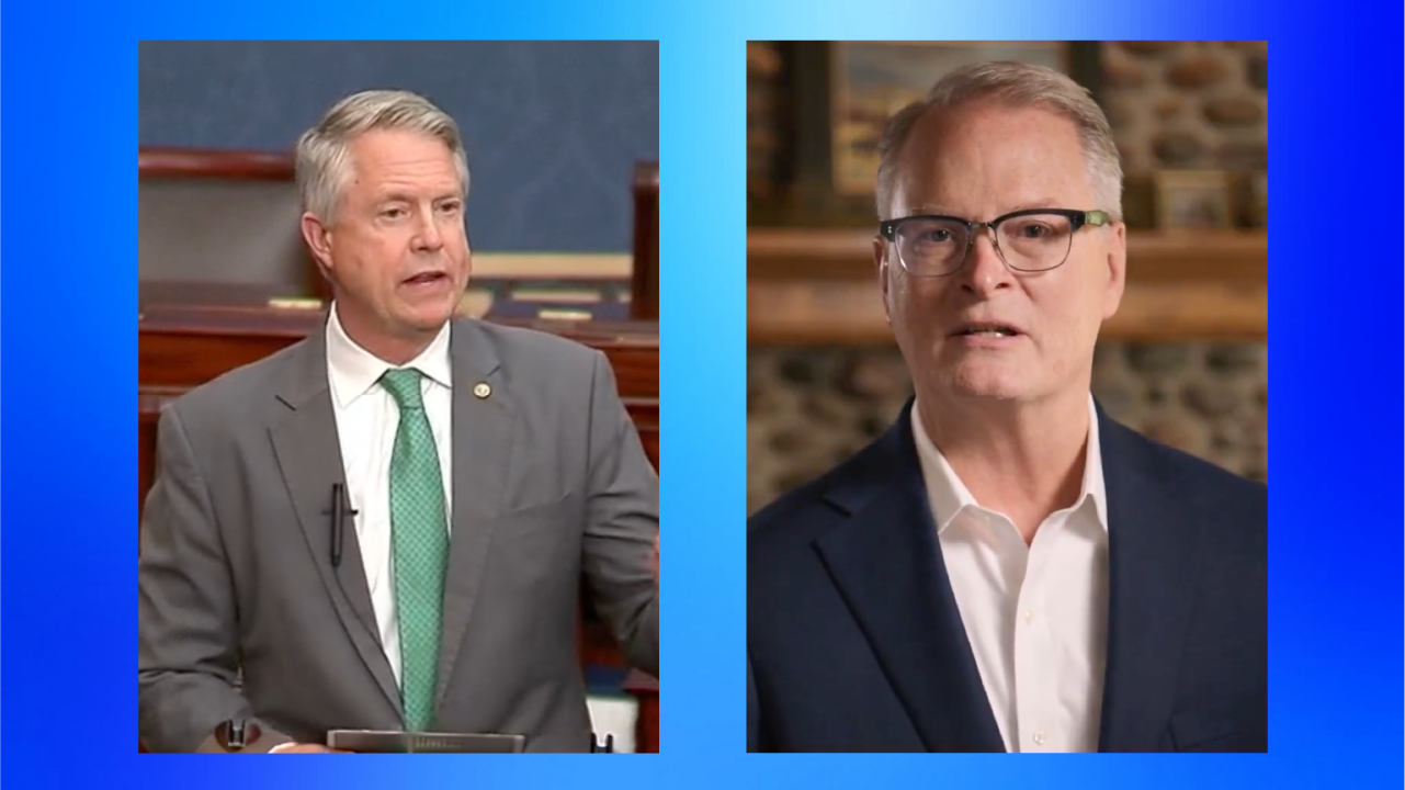 Senator Roger Marshall (L) and Adam Hamilton will meet in a senatorial debate at 1:30 p.m. on Sept. 12 at the Kansas State Fair.&nbsp;