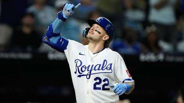 Kansas City Royals' Carter Jensen celebrates as he crosses the plate after hitting a two-run home run during the fifth inning of a baseball game against the Kansas City Royals, Thursday, Sept. 3, 2026, in Kansas City, Mo. (AP Photo/Charlie Riedel)