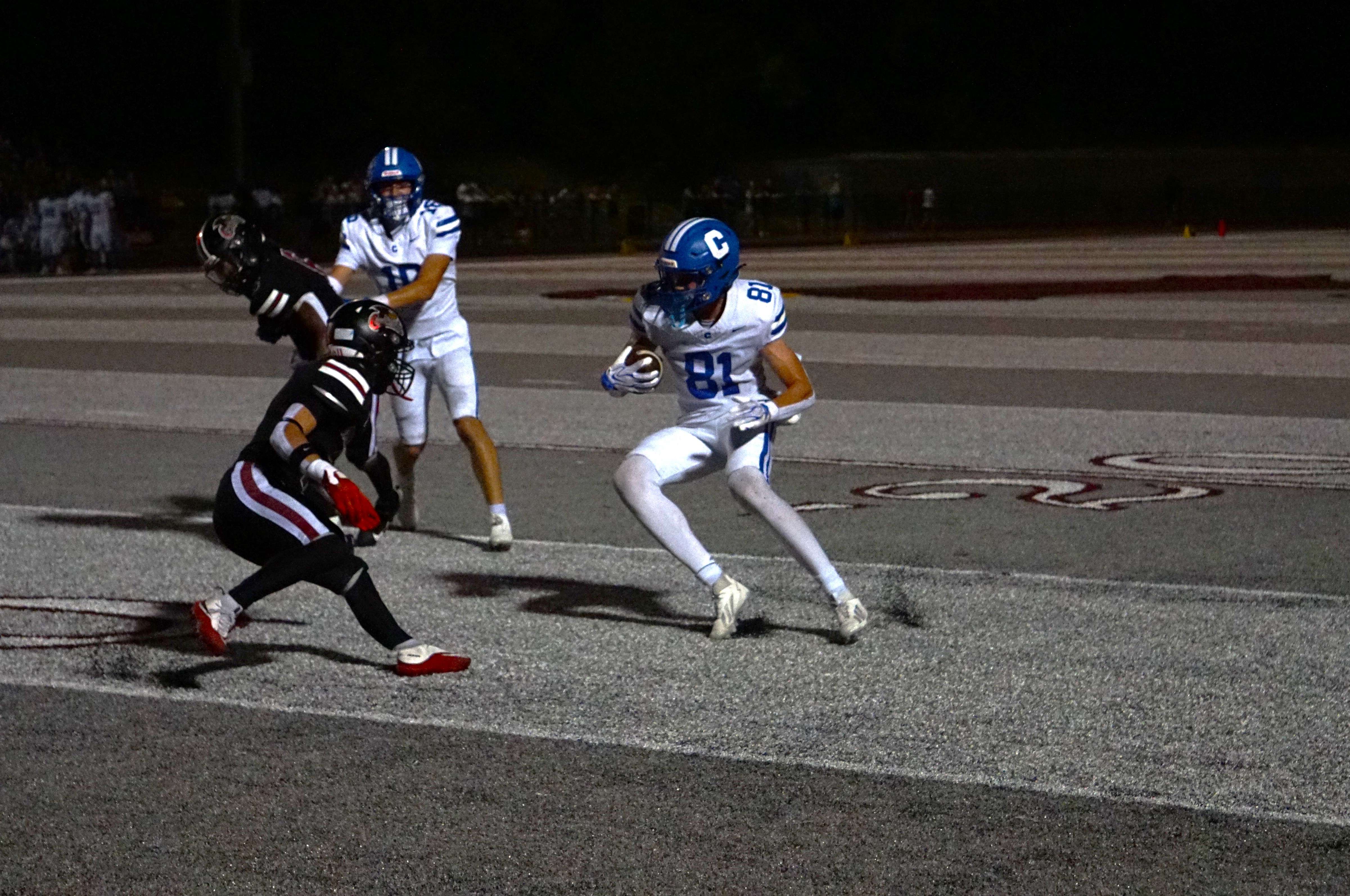 Central's Cole Hass (81) cuts around a defender/ Photo by Matt Pike