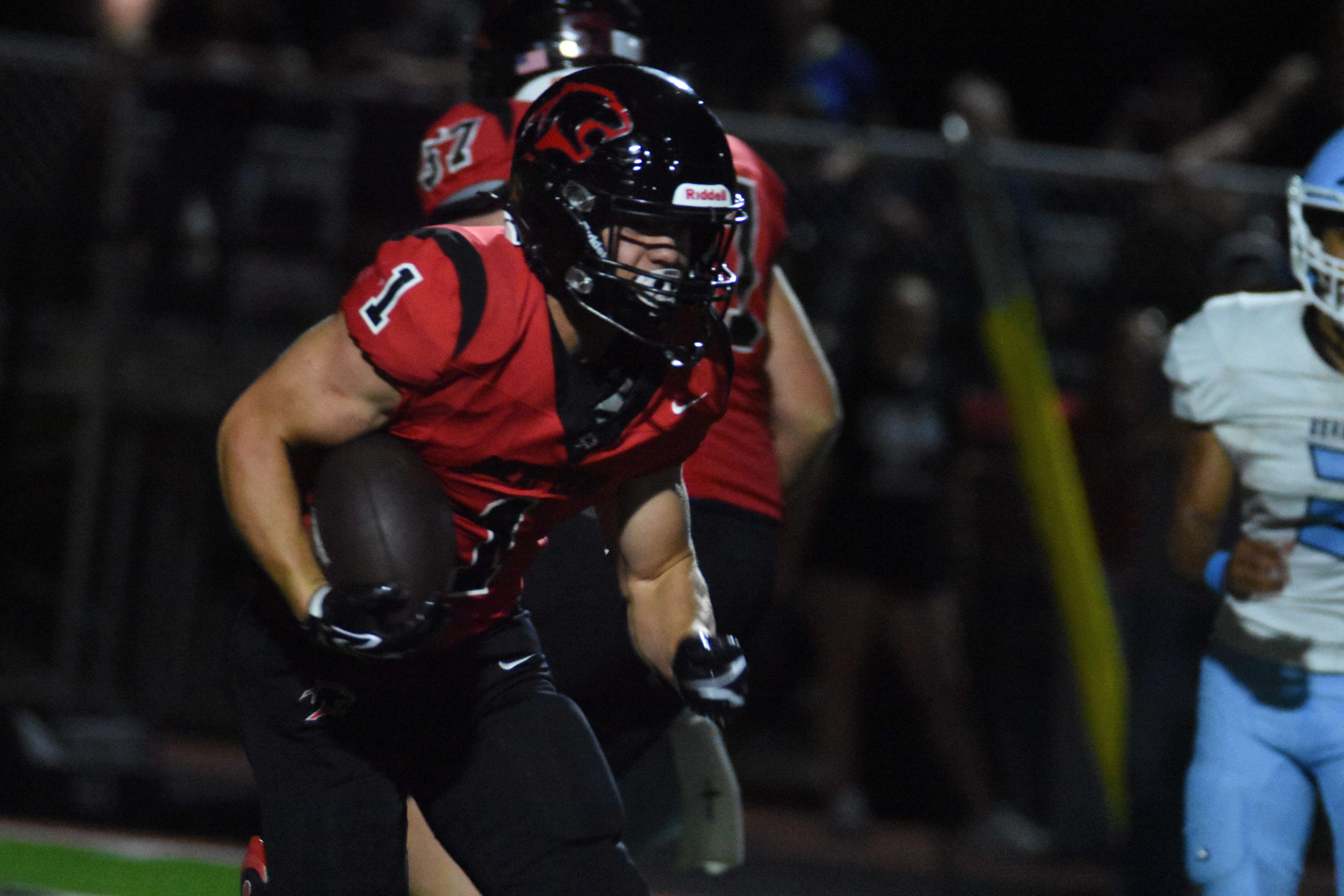 Panther junior Cal Schartz rushed for 162 yards and three scores on 18 carries.