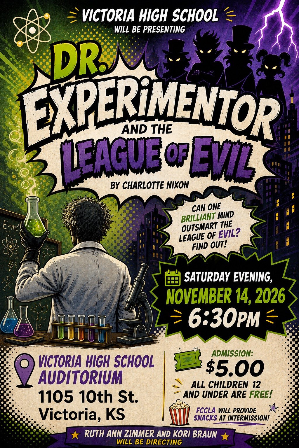Dr. Experimentor and the Language of Evil flyer, courtesy photo