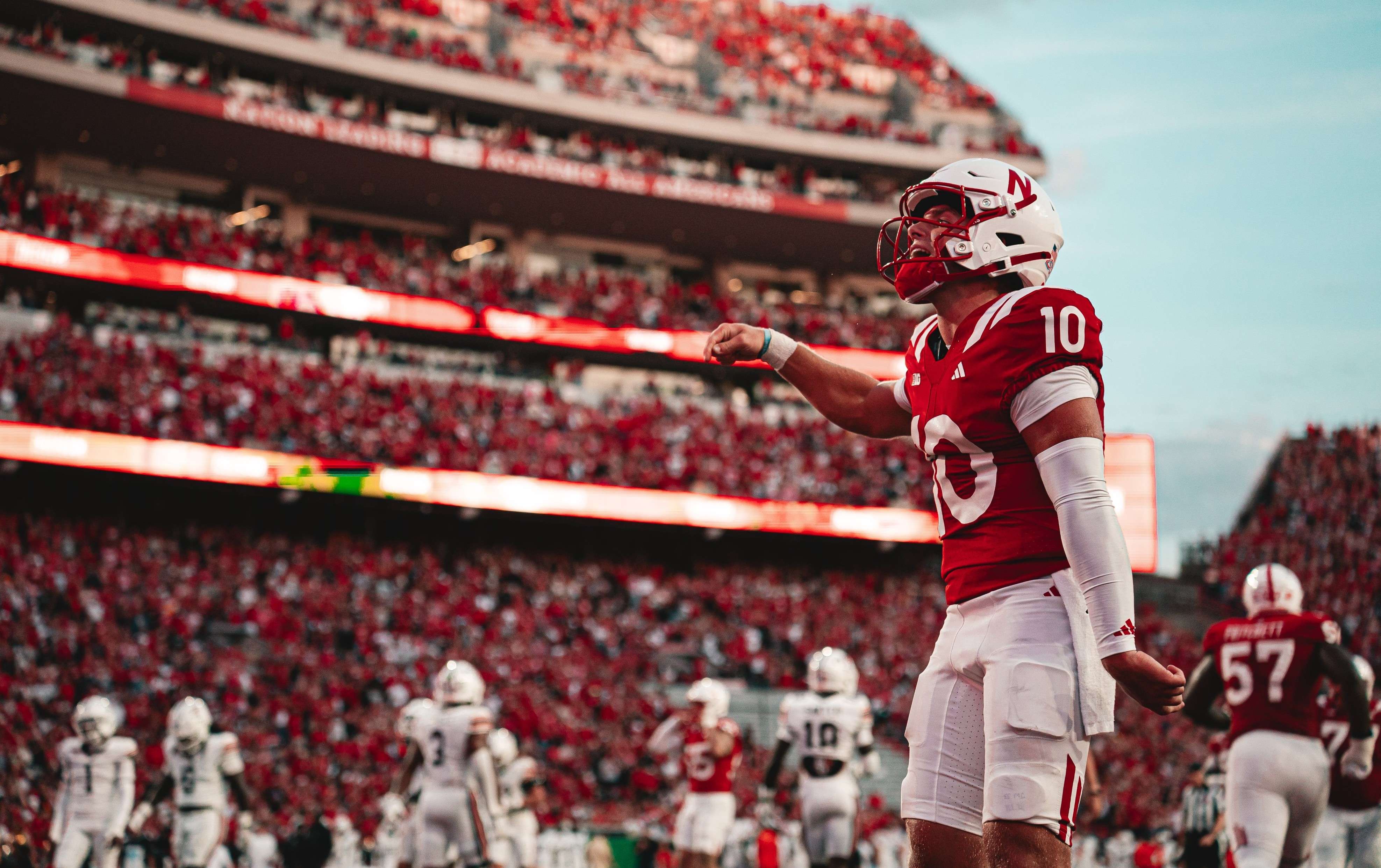 Anthony Colandrea threw a career high four touchdowns as Nebraska routed Bowling Green 56-7/ Photo courtesy Nebraska Football
