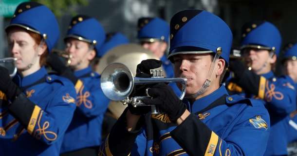 The annual UNK Band Day Parade is scheduled for 10 a.m. Saturday in downtown Kearney. This year’s event features 32 middle and high school bands, along with the UNK Pride of the Plains Marching Band. (UNK Communications)