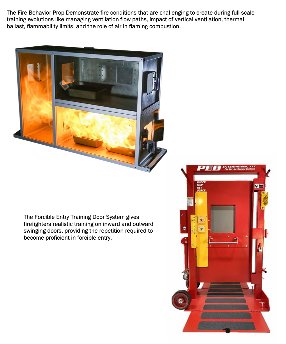 Artist rendering of the fire behavior and forcible entry training equipment. Courtesy image