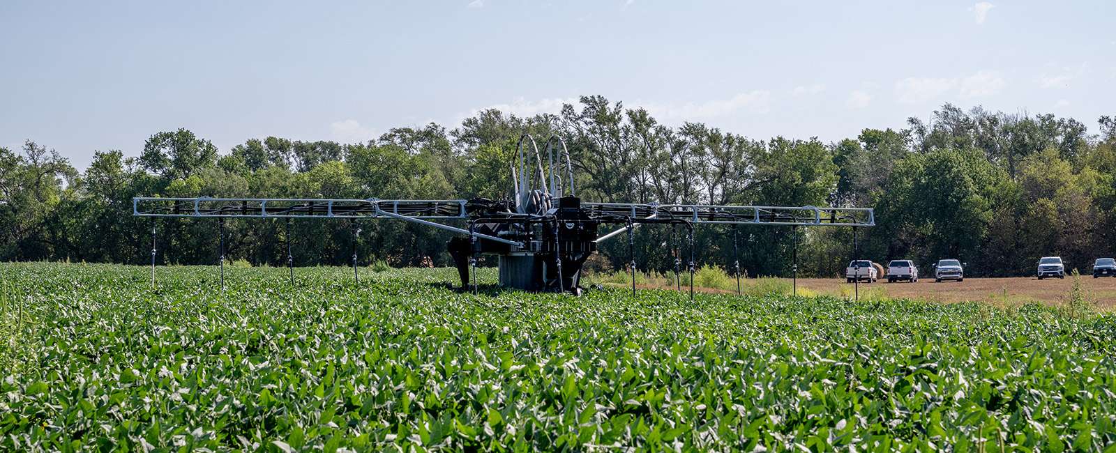 As part of the Space for Ag tour, NASA scientists visited the Flickner Innovation Farm with K-State researchers, farmers, extension specialists and policymakers to explore how satellite data can support sustainability. (Photo courtesy K-State Research and Extension)