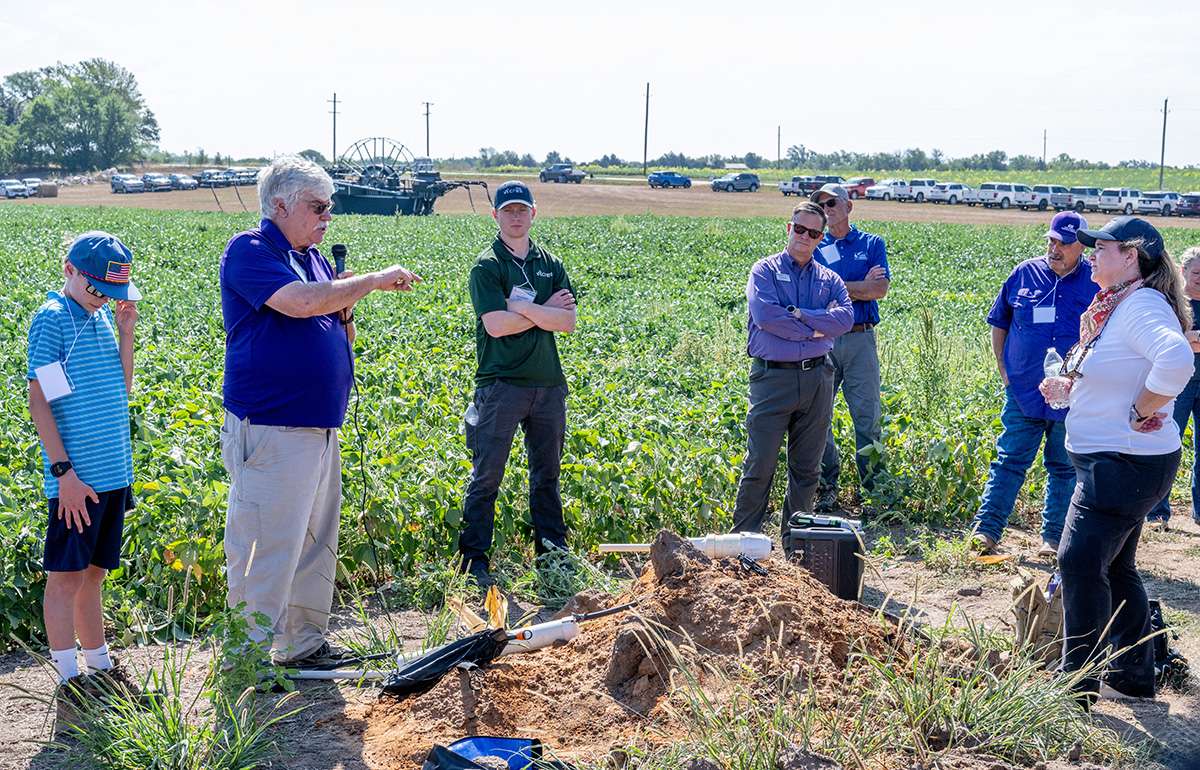 Tour at Flickner Farm. (Courtesy K-State research and extension)