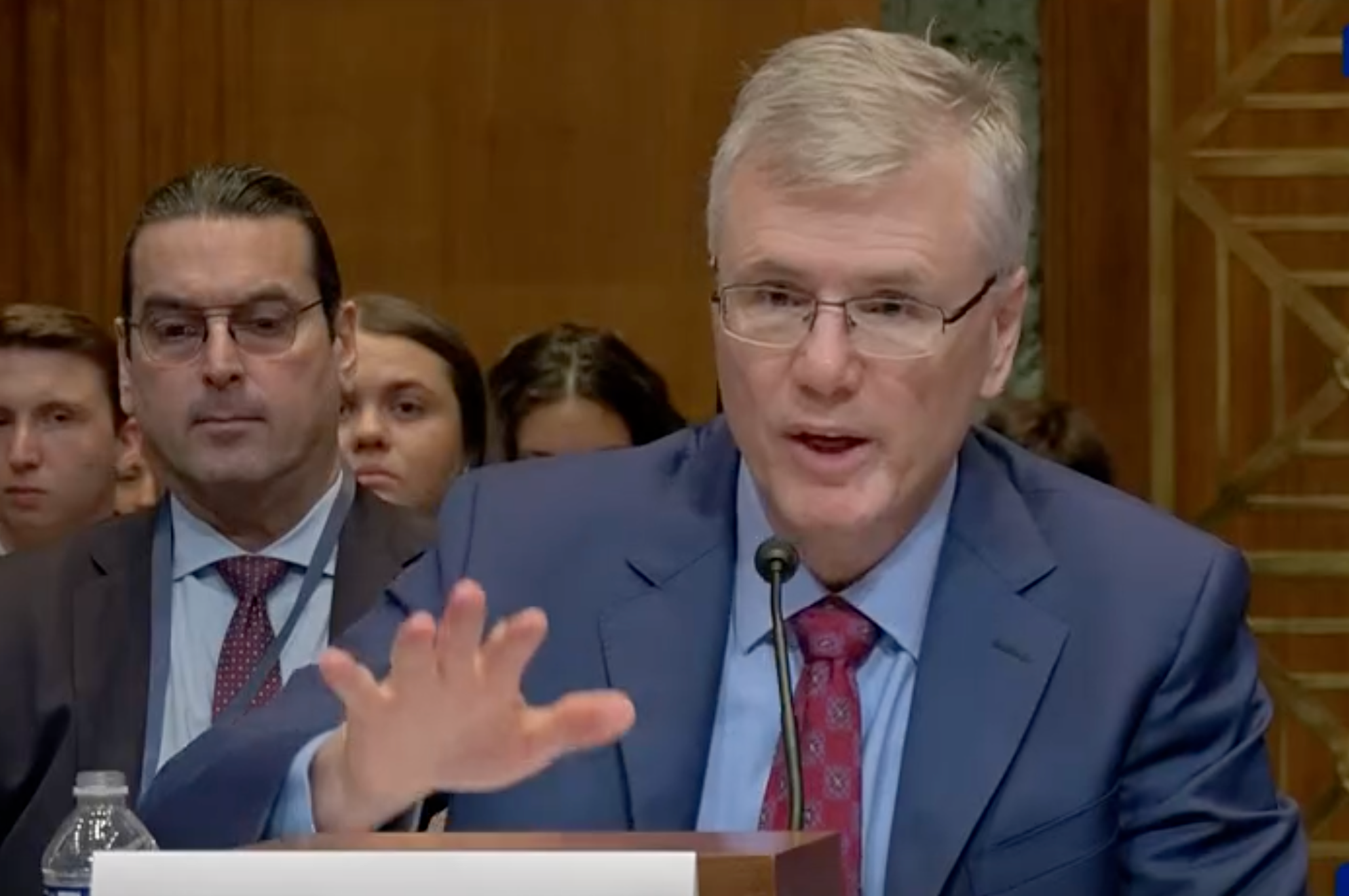 Air Force Secretary Troy Meink -image from a June hearing in a Senate Committee -courtesy CSPAN