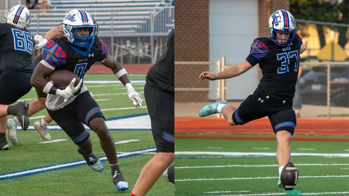 Running Back JB Price (left) was named the KJCCC Football Offensive Player of the Week on Tuesday, while kicker Parker Grizzell (right) was named the league's Special Teams Player of the Week.