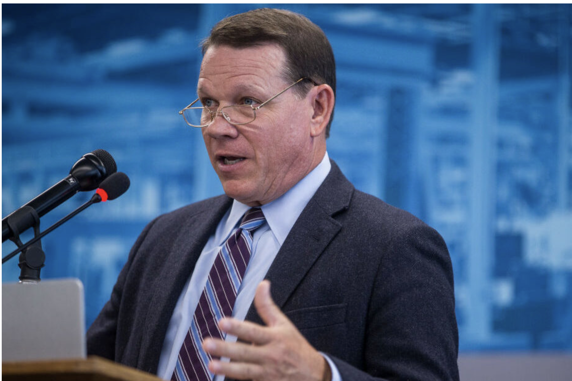 U.S. Rep. Sam Graves speaks during a news conference on Sept. 12, 2019 in Washington, DC. ( Zach Gibson/Getty Images).