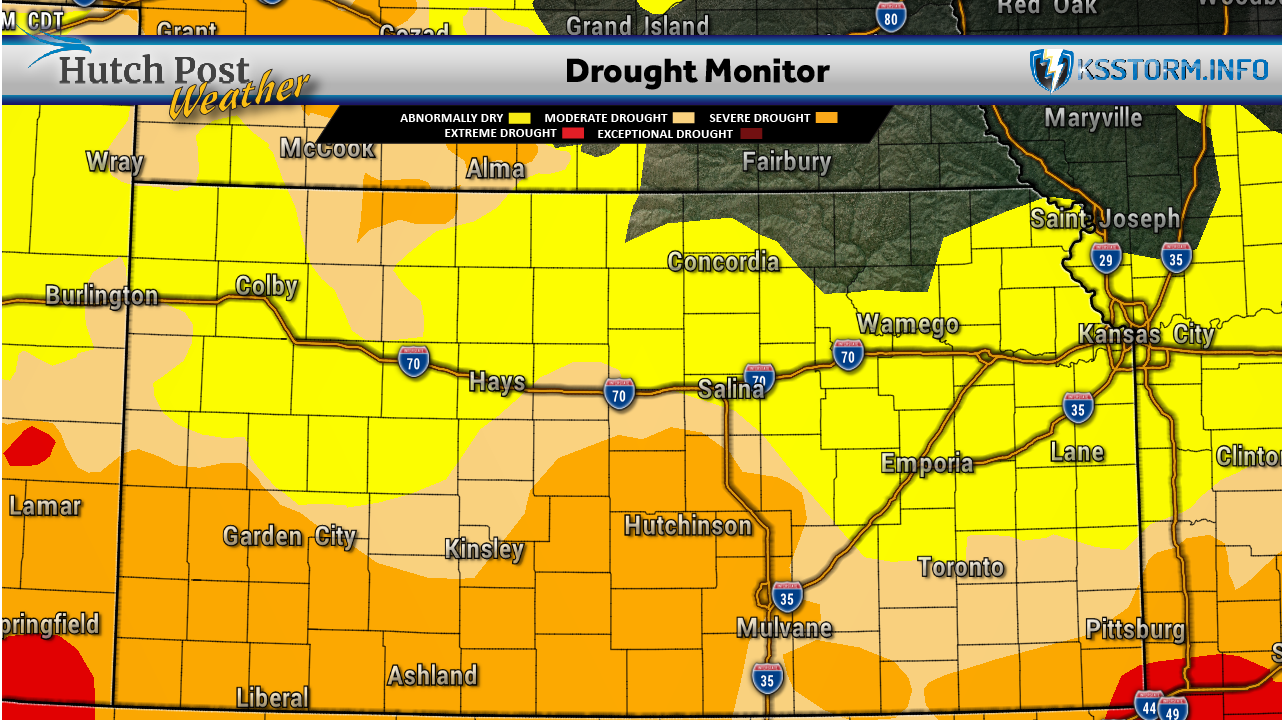 Kansas Drought Monitor - Sept. 15, 2026 - Map data courtesy of National Drought Mitigation Center