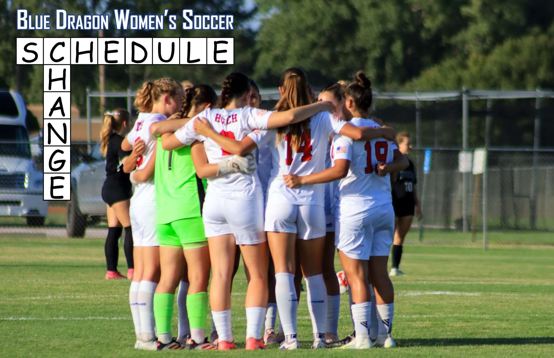 The Blue Dragon Women's Soccer team's Saturday game at No. 7 Cowley has been moved to 11 a.m. at the Cowley Soccer Complex to play in cooler conditions.