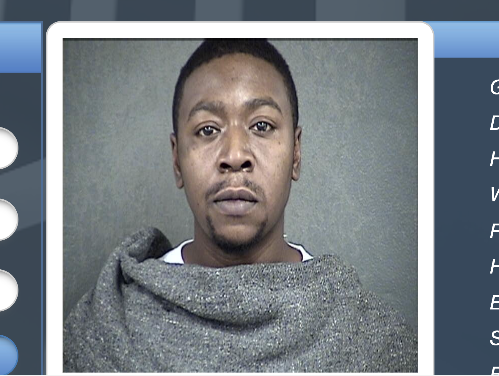Callahan photo from an earlier arrest in Wyandotte County