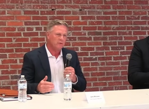 North Platte City Council Ward 3 candidate Jim Riewe speaks during the North Platte Downtown Association’s 2026 Candidates Forum.