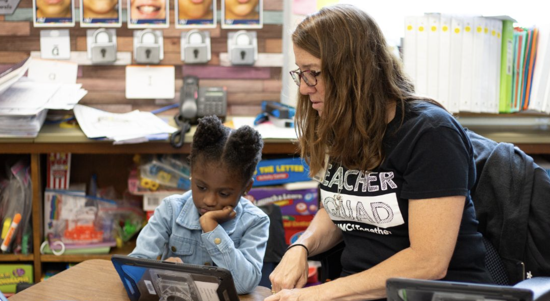 A student at Ingels Elementary School in the Hickman Mills School District. Superintendent Dennis Carpenter said he’s disappointed by the Missouri State Board of Education’s decision not to request full funding for schools (Vaughn Wheat/The Beacon).