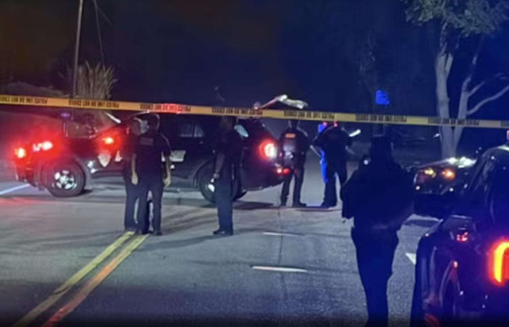 Police on the scene early Thursday-photo courtesy WIBW TV