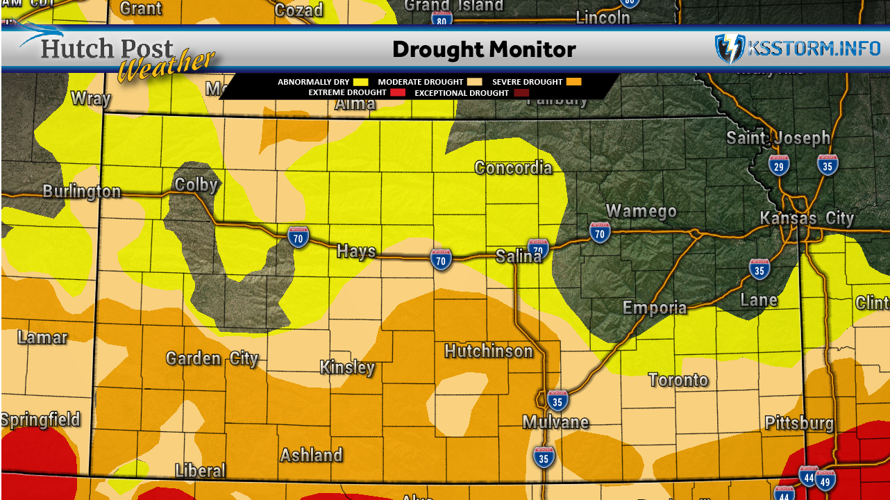 Kansas Drought Monitor - Sept. 22, 2026 - Map data courtesy of National Drought Mitigation Center