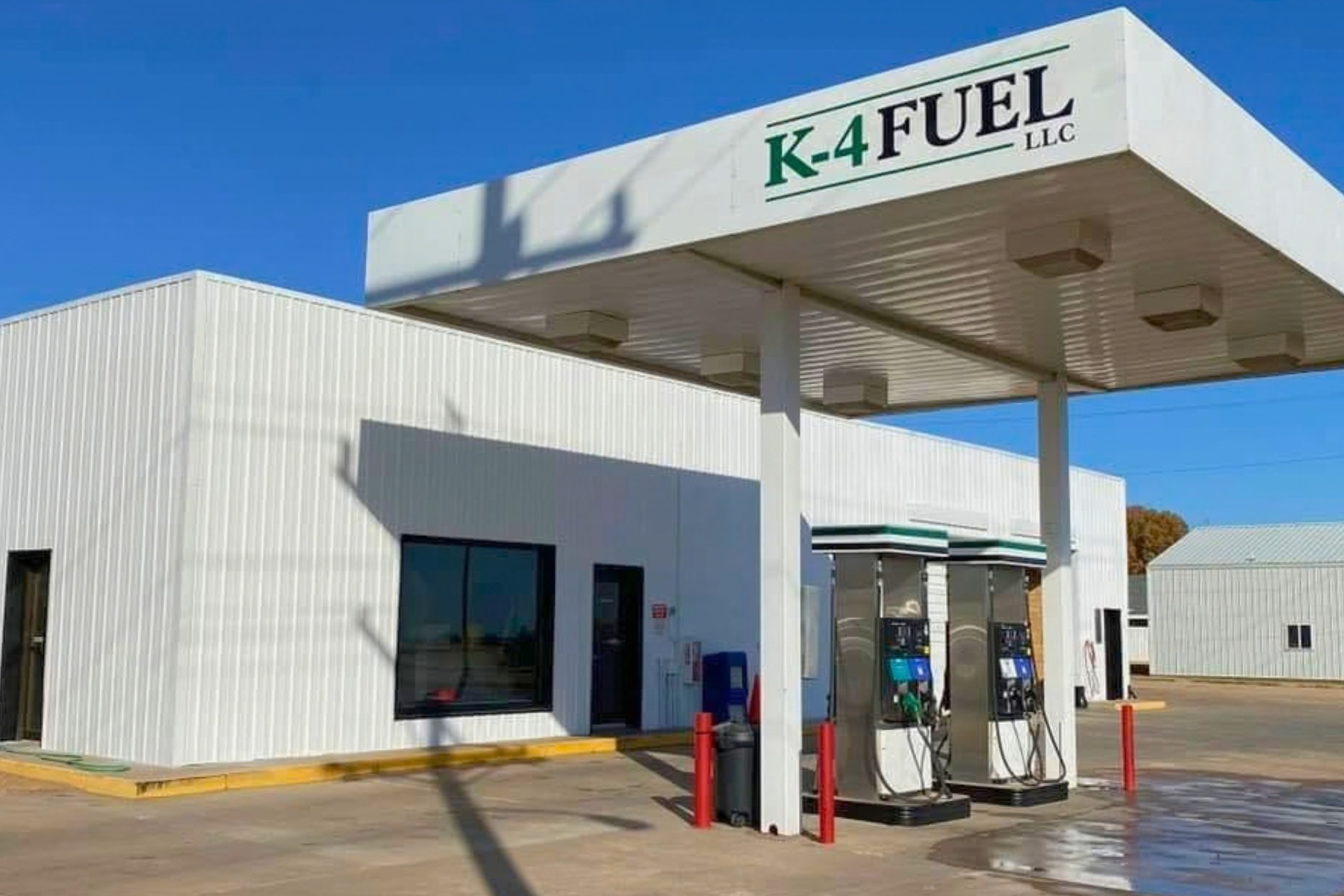 K4 Fuel and Wash in Claflin, the latest business approved for a Barton County Façade Improvement Grant. (Photo courtesy of K4 Fuel and Wash.)