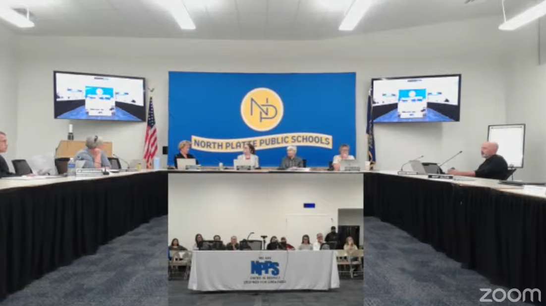 North Platte School Board of Education passes Budget Scenario C and property tax request for 2026-27 school year on September 24, 2026. (North Platte School Board of Education Livestream)