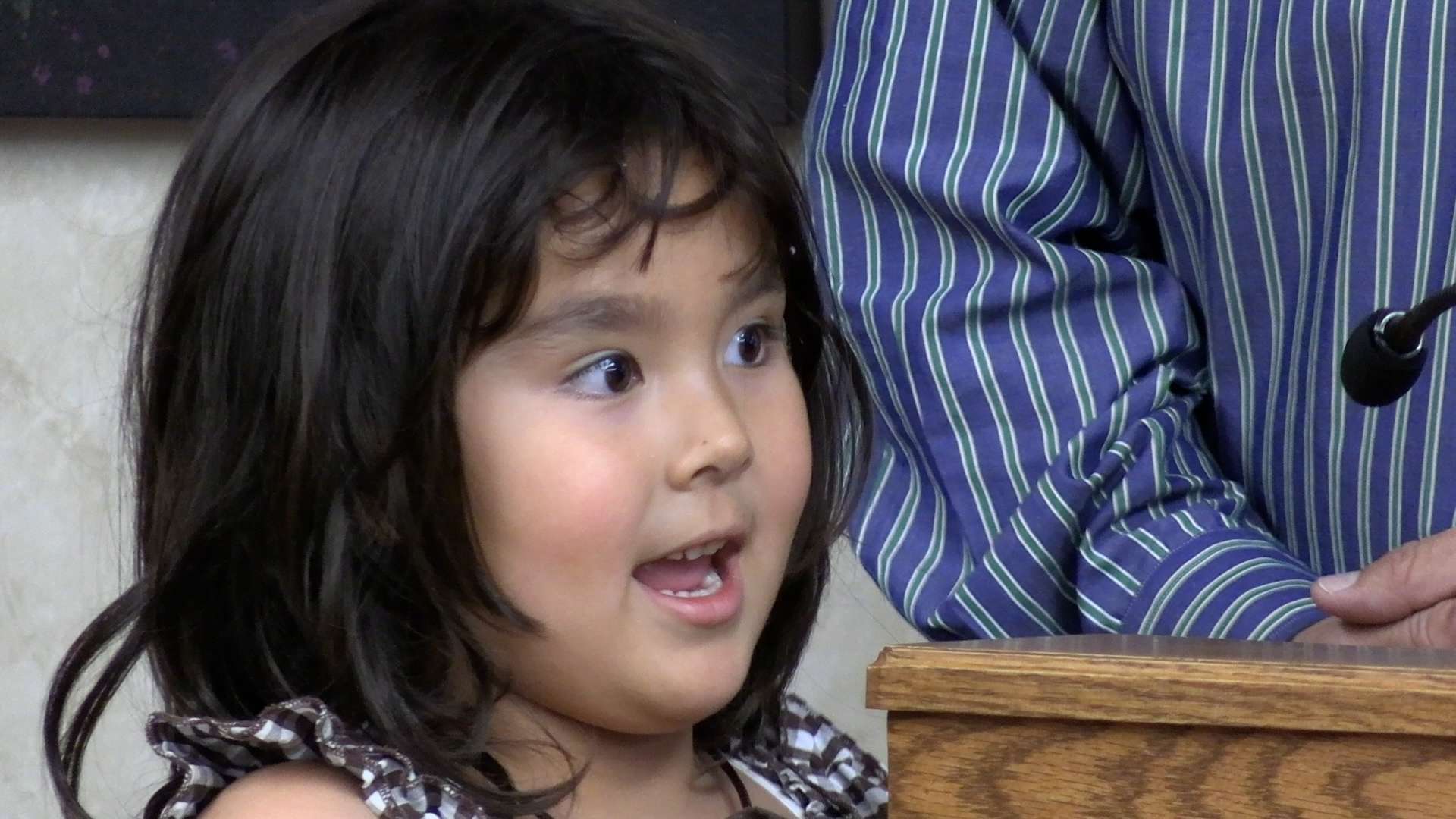 The young daughter of FHSU faculty member Scott Robson is a regular visitor to Sternberg Museum. Photo by Becky Kiser/Hays Post