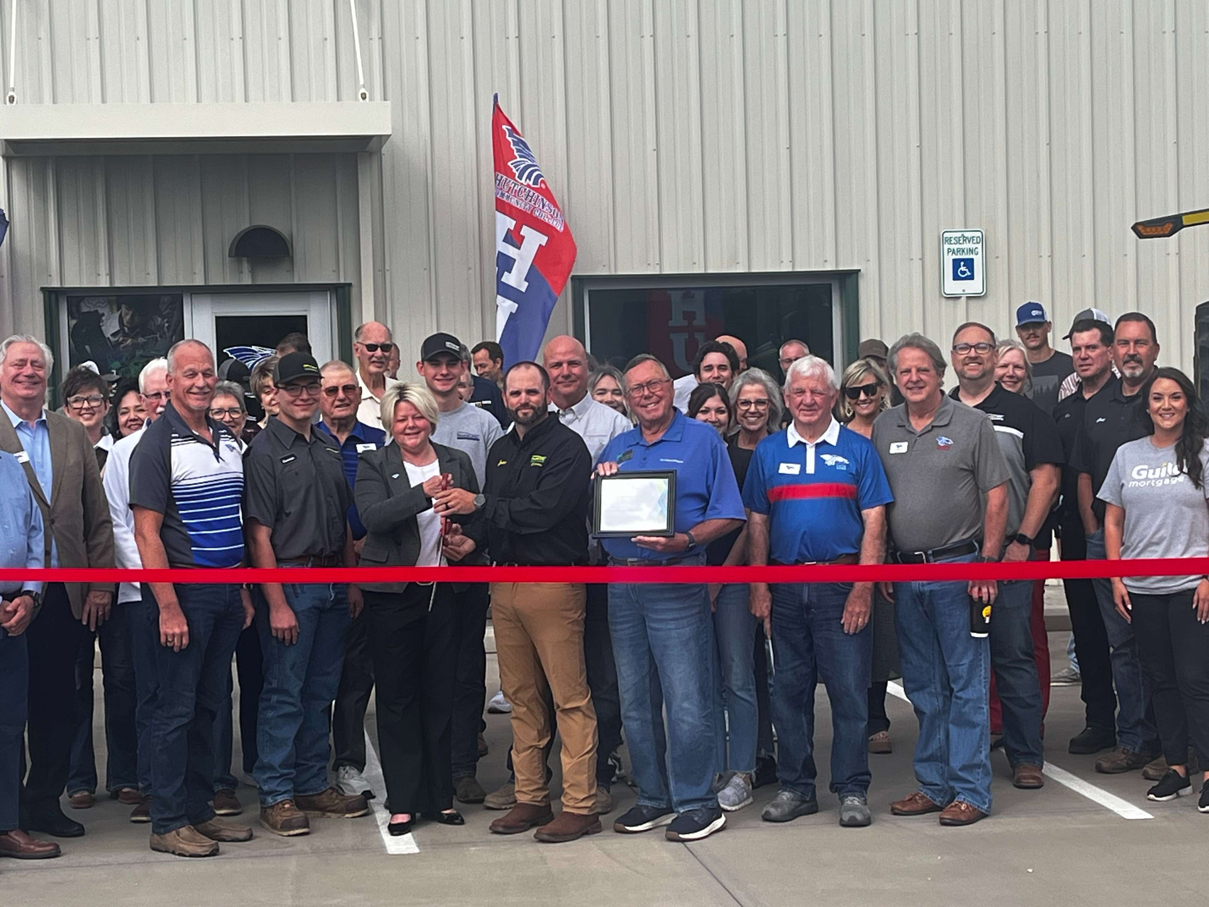 HutchCC and PrairieLand Partners cut the ribbon on the new training facility at the PrairieLand location on south Lorraine. (Hutch Post photo)