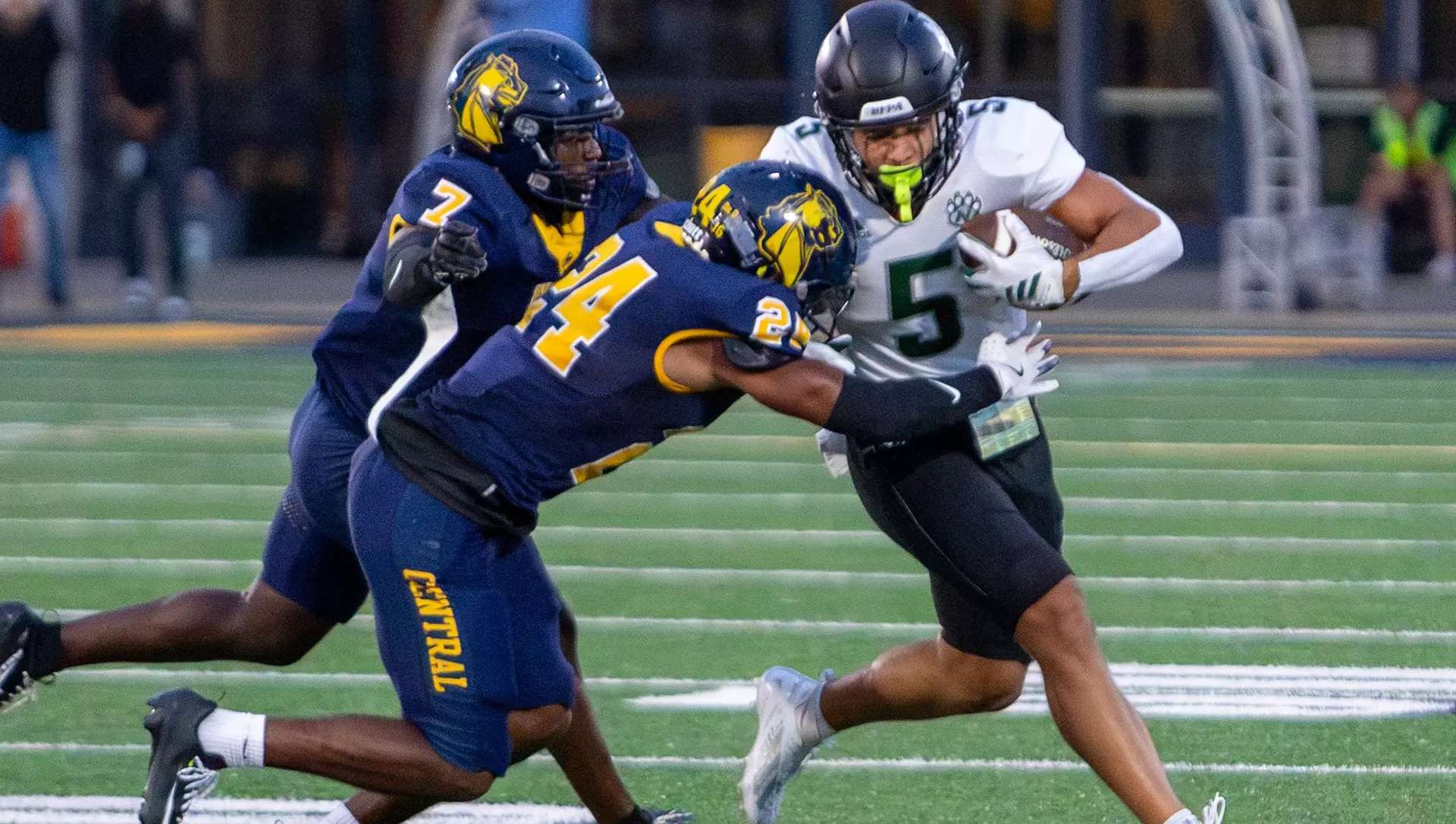 Quincy Torry (5) rushed for 110 yards and a touchdown as No. 7 Northwest fell to UCO 19-14/ Photo courtesy Cooper Sharp-Northwest Athletics