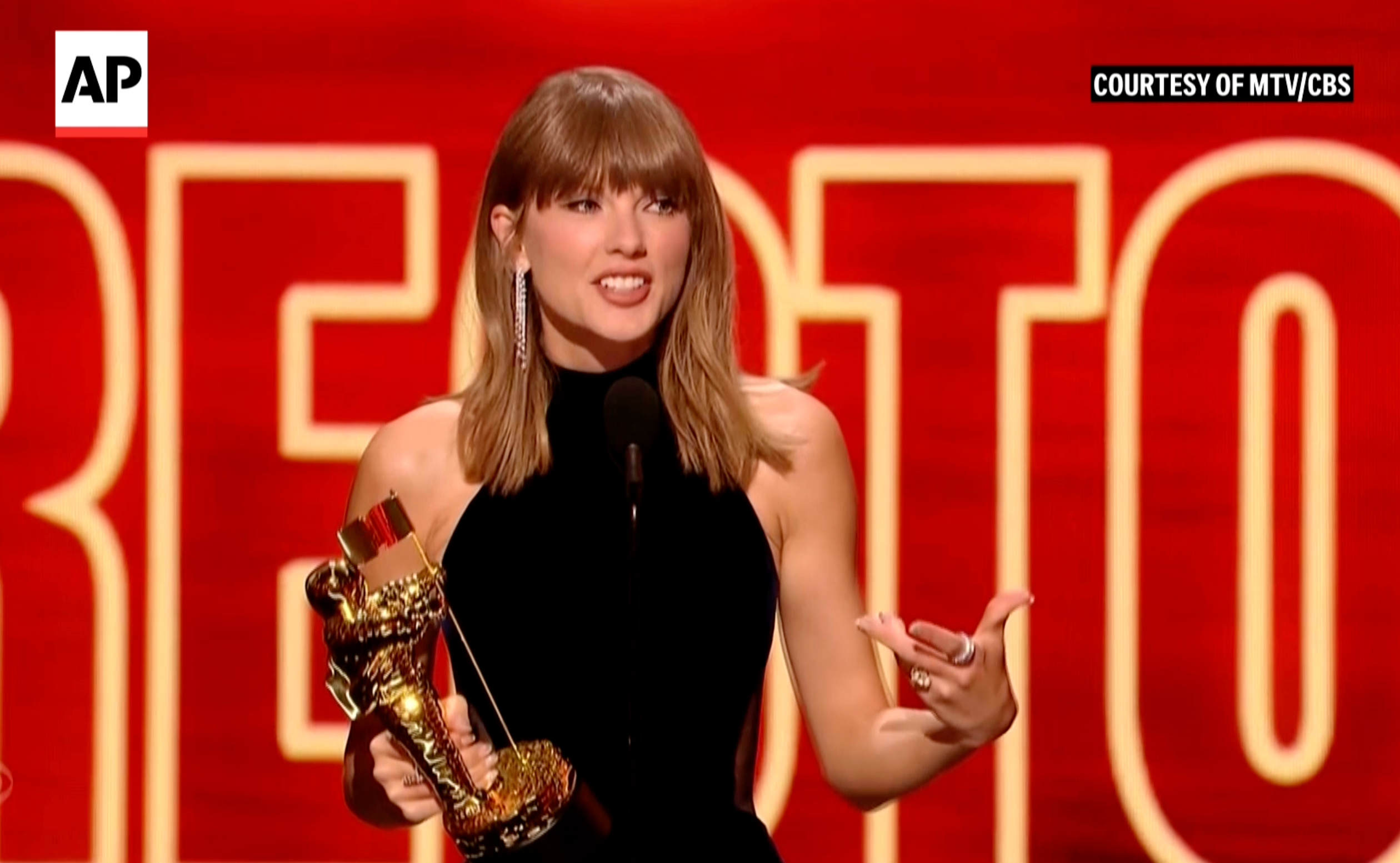 Taylor Swift-from AP video courtesy MTV/CBS