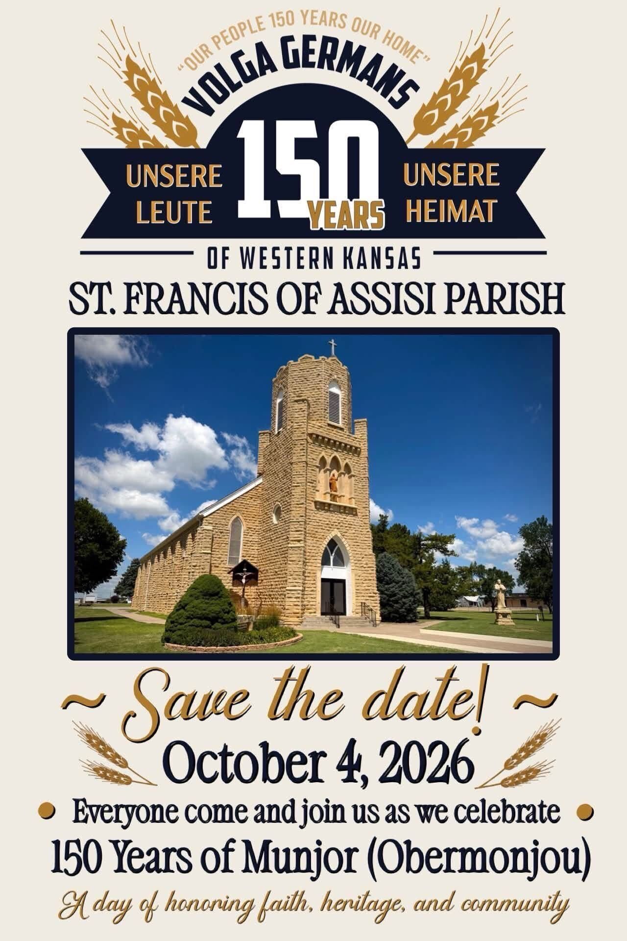 Save the date, celebrating 150 years in Munjor on Oct. 4