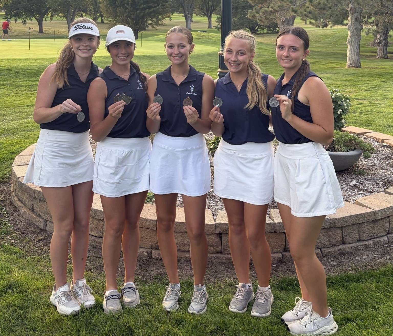 The TMP-Marian girls' golf team placed second at the HHS Lady Indian Invitational Monday, September 28, 2026 at Smoky Hill Country Club in Hays, Kan. (Courtesy photo)
