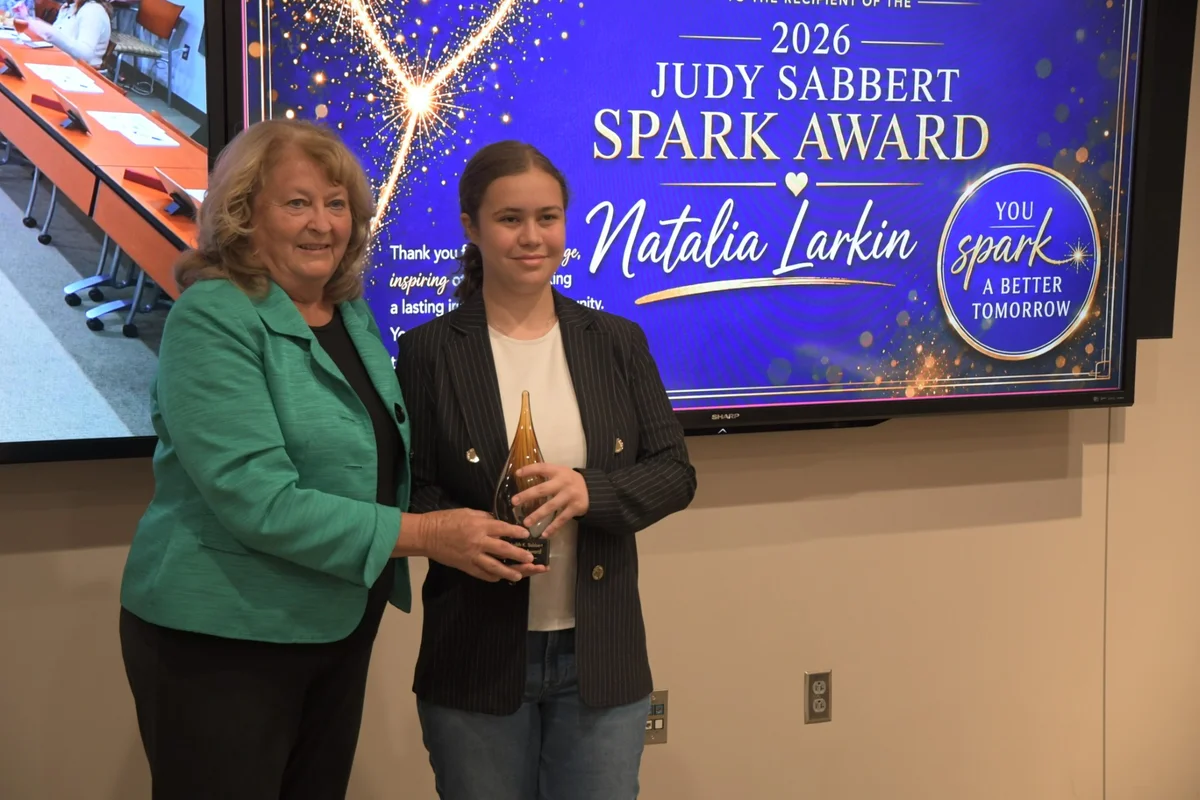 Central High School student Natalia Larkin was awarded the Judith K Sabbert Spark award by the Mosaic Life Care Foundation/ Photo courtesy of the Mosaic Life Care Foundation