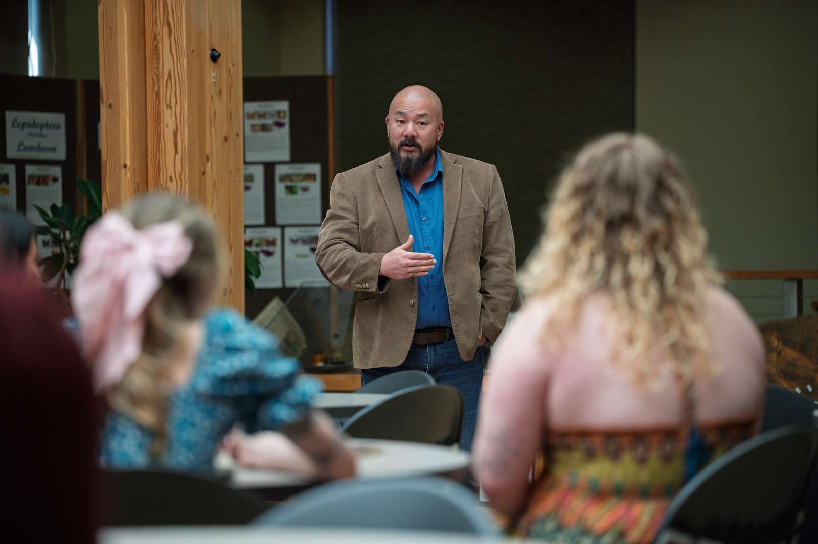 Dr. James Wada, professor, speaks to Justice Studies students during an April 2026 celebration of Criminal Justice and Legal Studies graduates. (Photo by Daniel Binkard/Chadron State College)